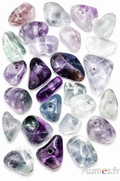 Steinperlen Nugget - Ø 5 mm - anis-rosa-violett